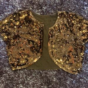 Cropped Sequin top